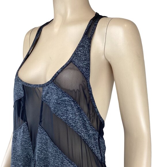 Lululemon Tank Top Size 8 If You’re Lucky Athletic Sheer Mesh Panel Razorback‎ - Picture 4 of 7